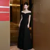 Elegante Vestido de un Hombro para Mujer, Ceñido a la Cintura, Adelgazante, Estilo Largo, Elegante Estilo Socialité, Blanco, Sencillo y Elegante, Corte Ajustado y Favorecedor