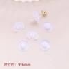 Tampa de orelha banhada a ouro real Plugue de orelha atrás da orelha Stud Suporte de brinco Cabeça Imitação Fivela Silicone banhado a ouro 18K Acessórios de plugue antiderrapante