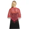 Venta caliente transfronteriza bufanda triangular de flecos de lentejuelas soluble en agua chal de lentejuelas para novia dama de honor chal para cena cheongsam fiesta