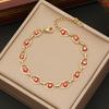 Nueva joyería europea y americana goteando aceite Pulsera de ojo pulsera de moda de acero inoxidable joyería de temperamento INS B376