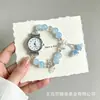 Set de reloj y pulsera de juguete pdd, lujo ligero, versátil para estudiantes de secundaria y preparatoria, reloj de cuarzo con cuentas de mariposa al por mayor