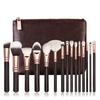 Suministro transfronterizo en stock zoeva15 traje de brochas de maquillaje marrón 8 12 juego de brochas de maquillaje oro rosa