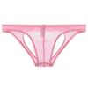 Junye Hilo de Hielo Transparente Doble Tanga Delgado de Cintura Baja Bolsillo Sexy Calzoncillos Ropa Interior Juvenil para Hombre Tanga Ultradelgado
