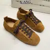 Cuero de Vaca Estilo Retro Suela Súper Suave Zapatos Cómodos para Mujer con Cordones Zapatos de Entrenamiento Alemanes Zapatos Deportivos Casuales Zapatos Forrest Gump