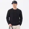 Suéter de malha fina com mangas compridas de 700G para homens, adequado para outono e inverno, com gola redonda, perfeito para o trabalho, uso casual e como uma camada base versátil; atacado disponível