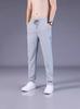 Pantalones de seda de hielo para hombre, sueltos, transpirables, rectos, ajustados, casuales, de verano, finos, elásticos, deportivos