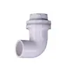 Conector de entrada/saída de água para aquário em PVC premium, conector à prova d'água em cotovelo de 90 graus, conector de tanque de água com rosca interna e externa estendida, feito sob medida