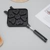 Nueva Sartén para Desayuno Antiadherente con Forma de Corazón, Molde para Waffles, Bandeja para Hornear Doméstica, Sartén Comercial, Diseño de Doble Cara, Transfronterizo