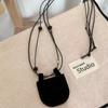 Look Minimalista com Colar Bolsa Crescente, Porta Óculos e Fone de Ouvido Feminino, Acessórios Longos Halter, Novas Joias 2024