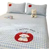 Toalla de Algodón Cachorro de Manzana Colcha Bordada Pieza Única Cartoon Colcha Acolchada de Algodón Puro Colchón Tatami Universal para Todas las Estaciones
