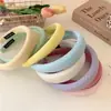 Primavera y Otoño Nuevo color crema hada alto Top de calavera esponja diadema ancha color caramelo niña dulce diadema retro para presionar el cabello