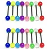 Ventas Directas de Fábrica Color Mixto Uñas Acrílicas para Lengua Anillo para Piercing de Lengua de Acero Inoxidable Joyería Suministro Caliente de Amazon