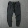 Calça Esportiva de Primavera e Outono Masculina Japonesa Simples de Perna Reta Joggers Cinza Calça de Moletom Emagrecedora Feminina Casual Versátil Meninos
