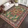 Alfombra de terciopelo de cristal con estampado persa bohemio de alta calidad al por mayor para sala de estar, resistente a la suciedad, fácil de cuidar, Alfombra Tianjin