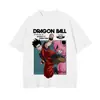 Camiseta Masculina Hip Hop Streetwear Anime Japonês Dragon Ball Fas