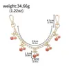 Estilo europeo de moda para mujer, piedra de cristal, corazón rosa, gatito, bolsa de joyería, amuleto, adorno, cadena colgante simple, transfronterizo