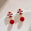 Brincos de Pônei Vermelho para Mulheres no Ano do Signo Delas, Brincos de Dança do Leão, Novo Estilo Chinês, Modernos, Simples, Versáteis, Brincos de Ano Novo