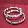 Pulsera de plata de ley para niños plata pura 999 pulsera de ciruela para niños año saludable feliz seguro estilo étnico luna llena regalo