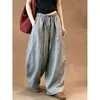 ¡Muy recomendable! Pantalones grises de corte holgado, fluidos y de pierna curva para mujer, perfectos para otoño, con un estilo chic y relajado sin esfuerzo, y un efecto favorecedor y adelgazante.