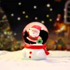 Nuevo producto transfronterizo: Adorno navideño de bola de cristal con hombre mayor y muñeco de nieve, regalo para niños, pequeña bola de agua brillante, venta directa