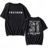 Camiseta de Dos Lados Libertad Charlie Kirk Camiseta de Agradecimiento Charlie
