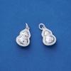Nuevo Colgante de Calabaza Estéreo de Hielo Picado de Lujo Accesible de Plata de Ley S925 de Doble Cara DIY Pulsera Collar Accesorios de Plata