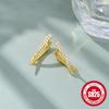 Pendientes de plata de ley S925 con forma de cruz de diamantes y ópalo, hojas en forma de X, temperamento de moda japonesa y coreana, pequeños pendientes para mujer