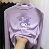 Camiseta térmica de forro polar con cuello semi-alto para niños para otoño e invierno, capa interior cálida para niñas, camiseta de manga larga con forro polar para niños mayores, estilo moderno