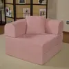 Caixa de sofá compactada a vácuo, veludo cotelê, para salas pequenas, sofá-cama preguiçoso fácil de dobrar, algodão