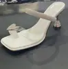 Sandalias de Deslizamiento de Nicho Estilo Francés para Mujer, Calzado de Verano para Exteriores, Nuevas Sandalias de Deslizamiento de Tacón Alto con Pedrería de Estilo Hada 582