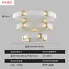 Lámpara de araña para restaurante transfronterizo, luz de anillo circular de lujo ligero, lámpara colgante de cristal personalizada para sala de estar, recepción de hotel, vestíbulo, modelo nuevo 2026