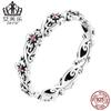 Anillo de plata de ley con diseño vintage para mujer, pulsera de flor de circonita s925, BSR235, gran oferta en Amazon