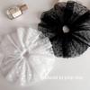 Diadema de Encaje, Lunares de Malla, Cola de Caballo de Chica Super Hada, Liga para el Cabello de Alta Gama, Liga de Goma para el Cabello