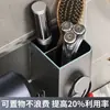 WC, Secador de cabelo, Rack de armazenamento, Casa de banho sem perfuração, Rack de arrumação de parede, Suporte para secador de cabelo de parede, Suporte para secador de cabelo de parede