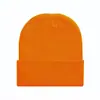 Gorro Básico Negro de Punto para Hombres y Mujeres, Gorro de Lana Fluorescente de Invierno, Gorro de Punto Liso Acrílico, En Stock