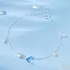 Accesorios de Collar de Sirena para Mujer, Lujo Accesible y Cadena para Clavícula de Piedra Lunar de Gama Alta, Colgante de Cola de Pez Azul Fresco y Dulce