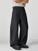 Roupas Masculinas Fengshe / Jeans de Primavera com Cinco Botões, Resistentes, de Perna Larga, Corte Curvo, Não Desbota, Cor Original, Verão Fino Tencel