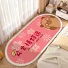 Alfombra de Piso de Gato de Dibujos Animados Linda, Manta de Sofá de Imitación Cachemira, Esterilla Refrigerante para Pies, Alfombra Larga para Mesita de Noche de Dormitorio, Esterilla para Ventana Abuhardillada de Balcón