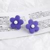 Resina hecha a mano tierra ins contraste de color infantil pequeño parche de flores pendientes de joyería DIY fabricantes de joyería al por mayor