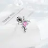 Brinco de Osso da Orelha Henson Novo Design Cruzado Enrolado em Forma de Cobra com Zircônia em Forma de Coração, Brincos Piercing para Casais