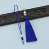 Juego de Cuerda Antigua de Mano con Cuentas y Borlas, Broche de Langosta Desmontable, Marcapáginas, Colgante de Abanico, Llavero, Stock Listo de Fábrica