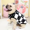 Ropa para Bulldog Francés Otoño e Invierno Polar Algodón Ropa para Perro Pug para Mascotas Gorditas 22 Chaleco Polar Cuadros para Bulldog