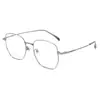 Armazón de Gafas para Miopía Grande de Forma Polygonal, Moderno y Genial, para Mujer, Armazón de Titanio Plateado Elegante y Versátil para Hombre, Gafas Danyang