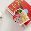 Soporte para teléfono móvil, líquido con purpurina, funda de teléfono de dibujos animados con soporte, bolsa blanda de arena movediza, soporte de escritorio, bolsa de agua