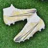 Zapatos de fútbol de cuero talla 47 al por mayor, zapatillas deportivas de caña alta para hombre talla 45, entrenamiento transfronterizo, zapatos de fútbol para niños con tacos largos talla 46, otros