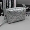 Modelo Nuevo Transfronterizo en Stock del Fabricante, Neceser de Cuero PU con Diseño de Diamantes, Bolsa de Almacenamiento de Cosméticos para Mujer, Bolsa de Almacenamiento de Viaje