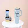 Taza de Hielo Gigante de Alto Valor Estético 316 Taza Térmica de Gran Capacidad con Doble Popote, Taza de Agua Grande Portátil