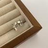 Anillo de Flor Vintage de Plata Esterlina S925 para Mujer, Diseño Dulce de Nicho, Anillo Personalizado Abierto para Dedo Índice, Estilo Minimalista