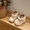 Nuevos Zapatos Peludos de Terciopelo Cálidos para Niñas Botas de Nieve de Invierno para Niños Botines Cortos para Niñas Pequeñas Suela Suave Zapatos Grandes de Algodón para Bebé