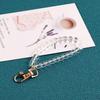 Cadena de mano de vidrio transparente de varios estilos, hecha a mano, para bolso, funda para teléfono móvil, funda para auriculares, material de joyería, accesorios colgantes